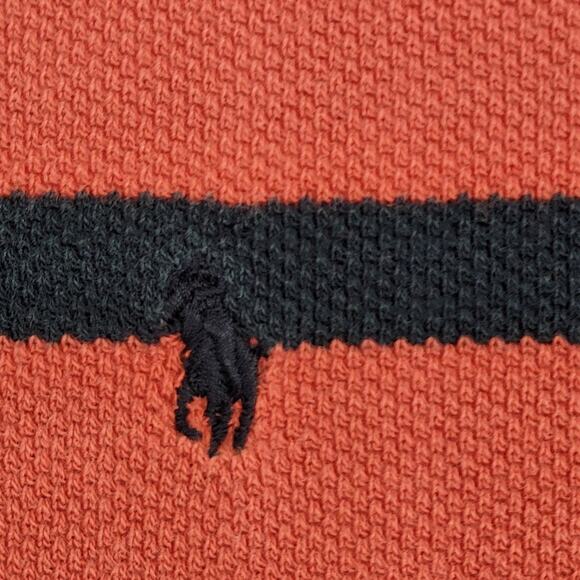 Ralph-Lauren Stripes Polo Shirt 2XL 25x32 Faded Red - Picture 13 of 15